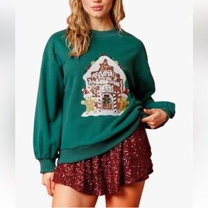 💛🦢5 FOR $10!!! 🦢💛 Sequin gingerbread Christmas sweater
